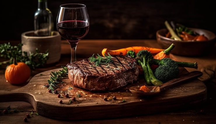 Hochwertiger Döner oder Kebab elegant präsentiert